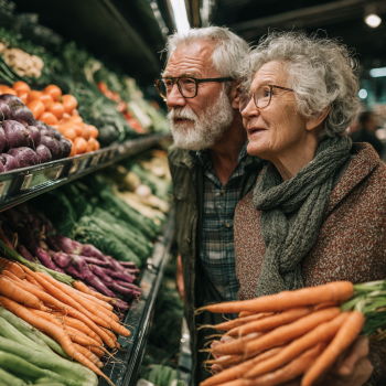 Persoană vârstnică pregătind o masă sănătoasă